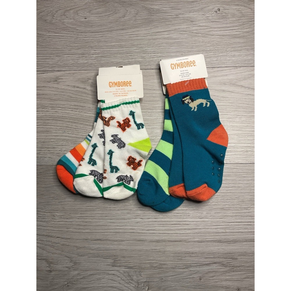 GYMBOREE NWT Boys Lot Of 2 Size 12 - 24 Months 2pk‎ Socks